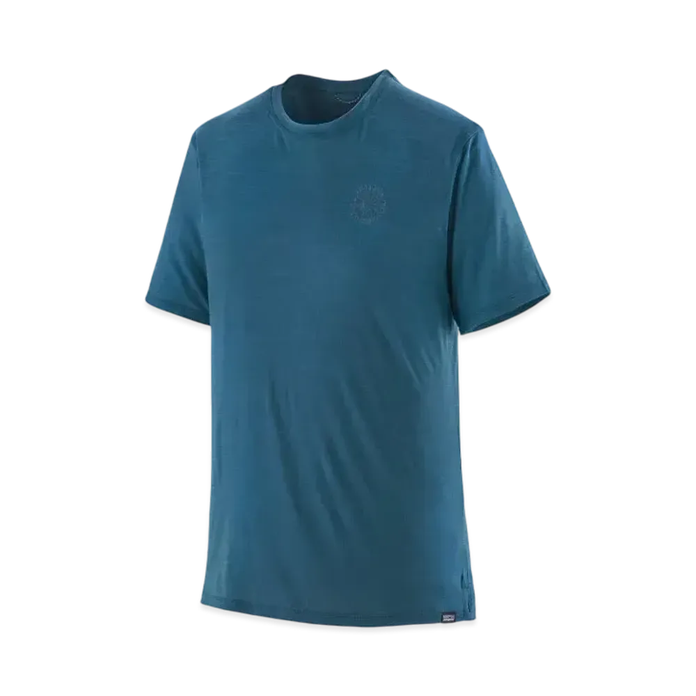 Patagonia Men's Cap Cool Merino Graphic Shirt "Wavy Blue"