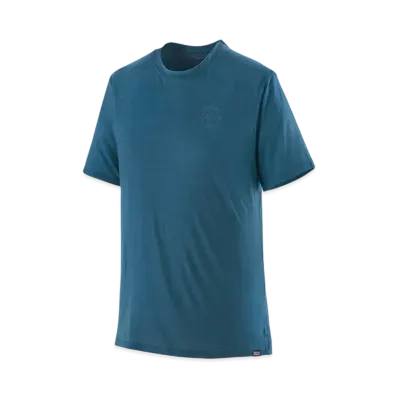 Patagonia Men's Cap Cool Merino Graphic Shirt "Wavy Blue"