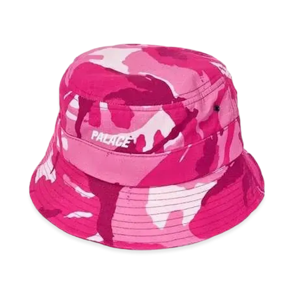 PALACE Web Strap Bucket Hat "Pink Camo"