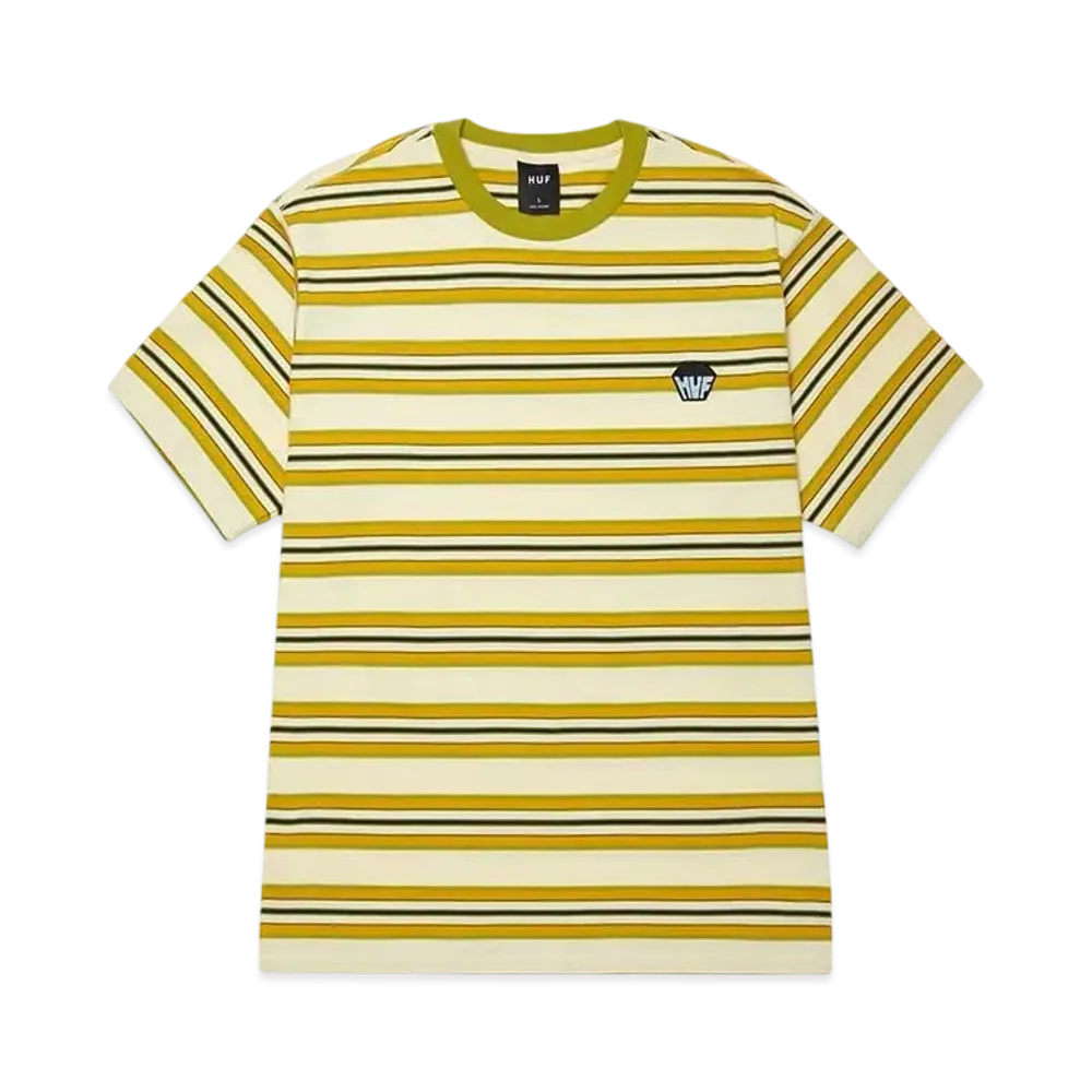 HUF Big Block Stripe Boxy Top "Pale Yellow"