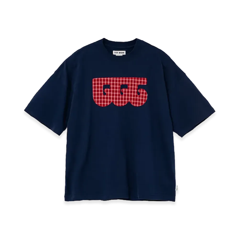 TTTMSW TTT wave logo T-shirt "Navy/Check"