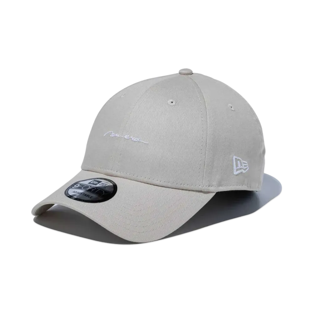 NEW ERA 9Forty Fabric Series Script Logo Twill "Beige"