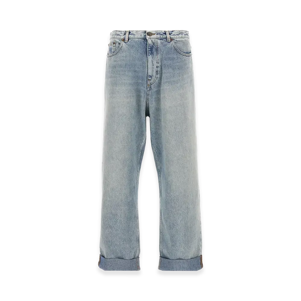 Valentino Garavani Turn-Up Jeans "Light Blue"