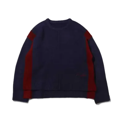 atmos pink x Riehata Bicolor Knit Tops "Navy"