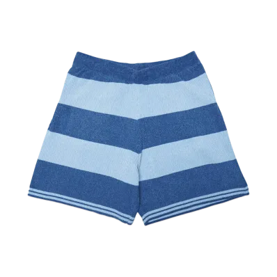 PHINGERIN CORDY KNIT SHORTS STRIPE "BLUE"