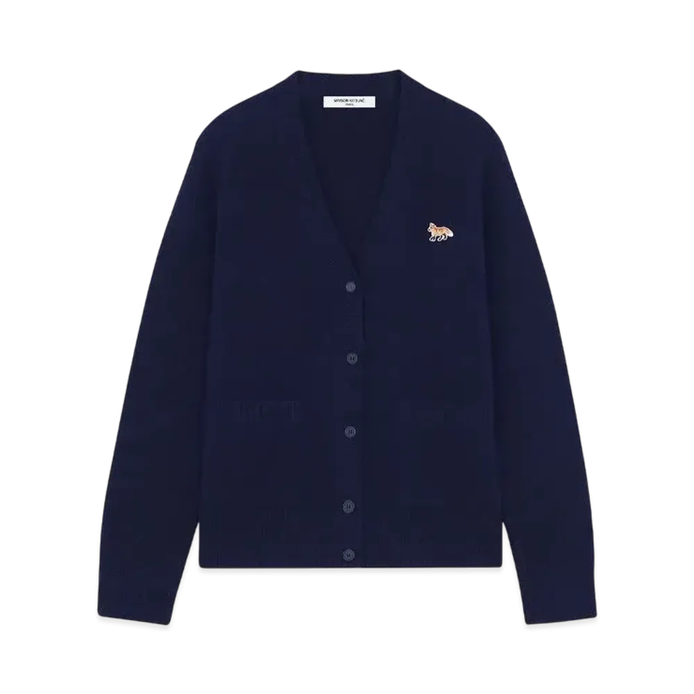 Maison Kitsune Baby Fox Patch Boxy Cardigan "Navy"