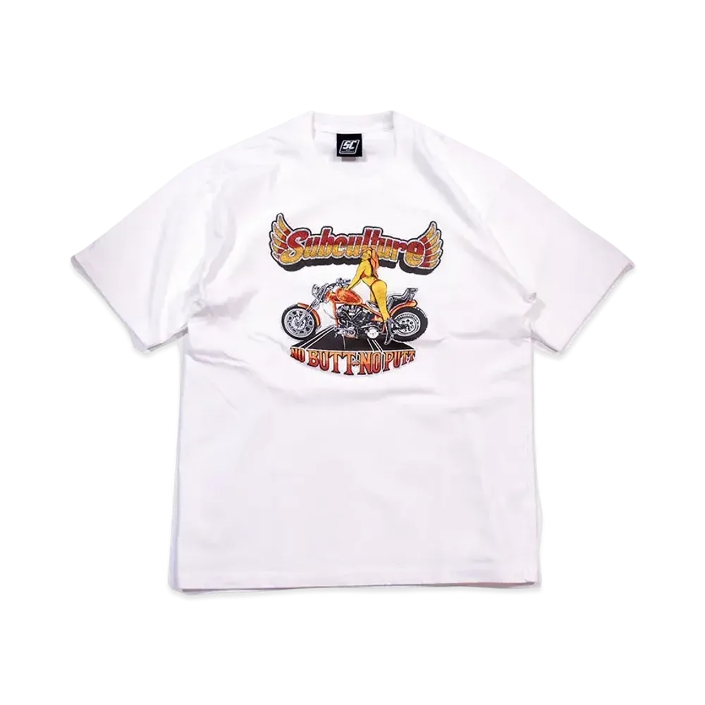 Subculture Biker Girl T-Shirt "White"