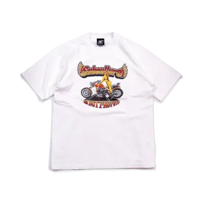 Subculture Biker Girl T-Shirt "White"