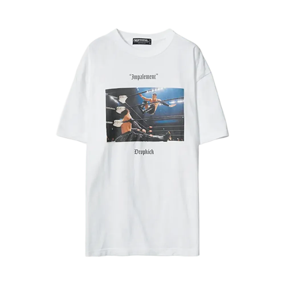 PRO WRESTLING NOAH 25th ANNIV \ reversal KENTA IMPALEMENT DROP KICK TEE "WHITE"