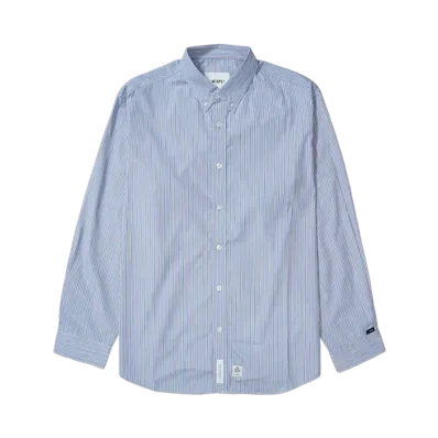 WTAPS BD 03 / LS / Cotton Broadcloth Textile Thomas Mason "Blue"