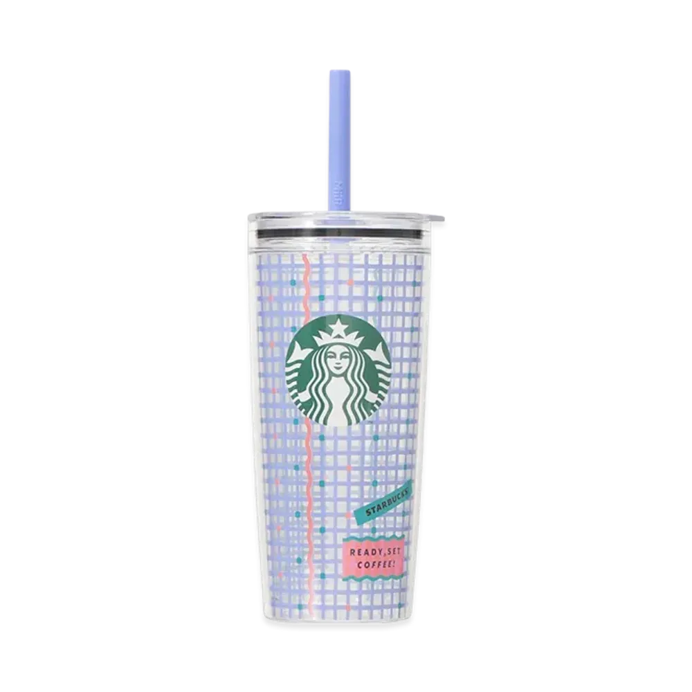 STARBUCKS MiiR Cold Cup Tumbler Check 591ml "Blue"