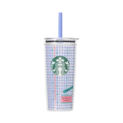 STARBUCKS MiiR Cold Cup Tumbler Check 591ml "Blue"