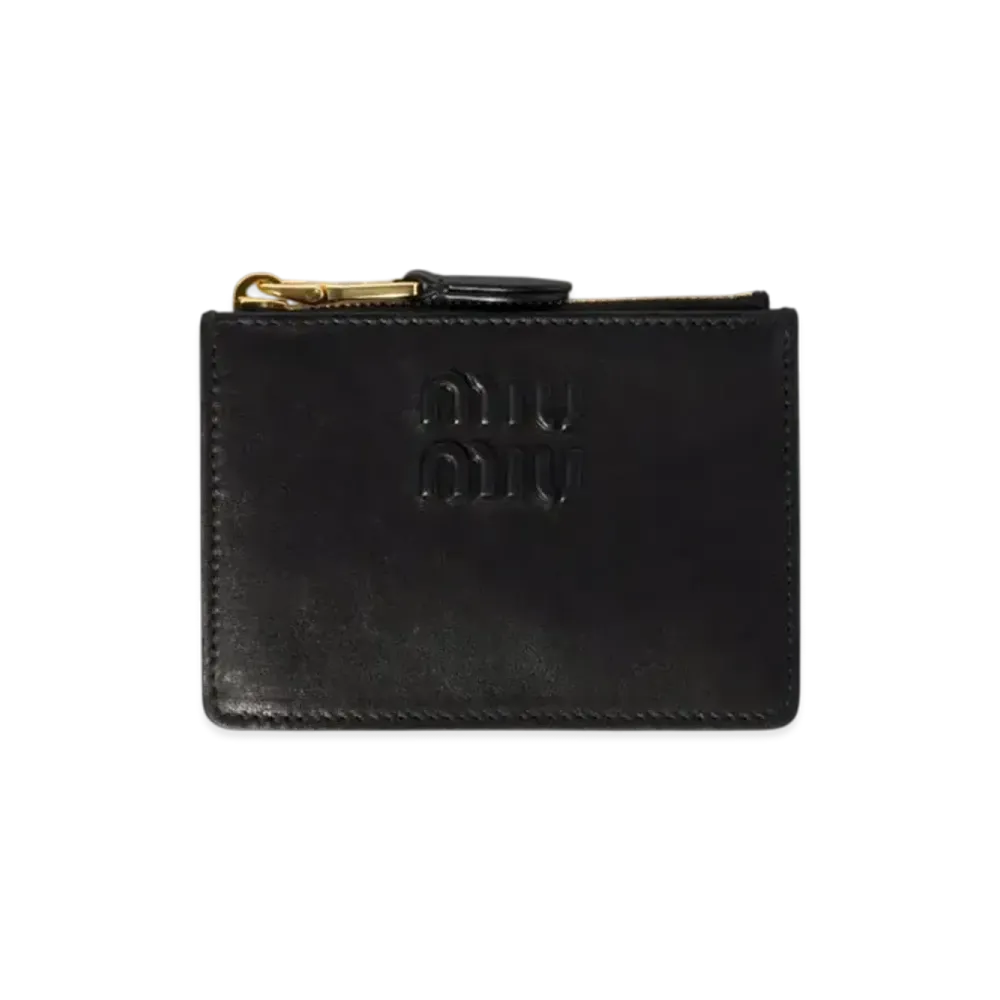 MIUMIU Nappa Leather Card Holder "Black"