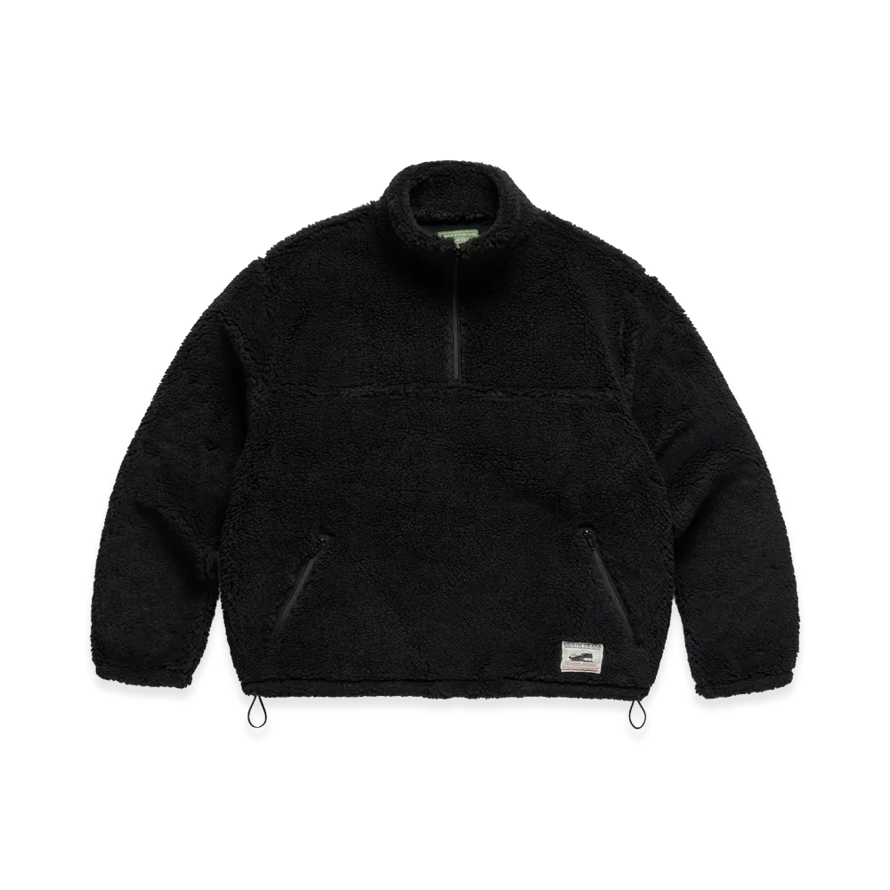 DENIM TEARS Polar Fleece Half Zip Jacket "Black"
