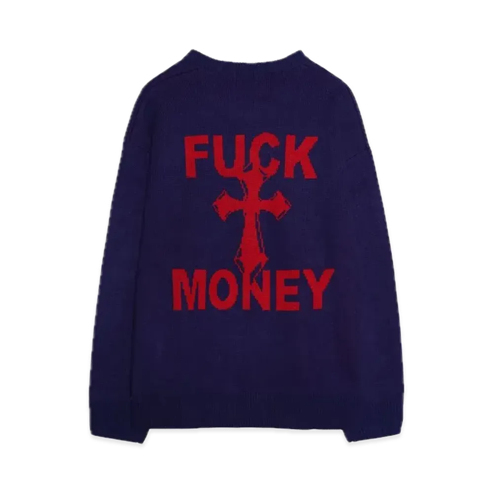 Supreme Fuck Money Sweater "Navy"