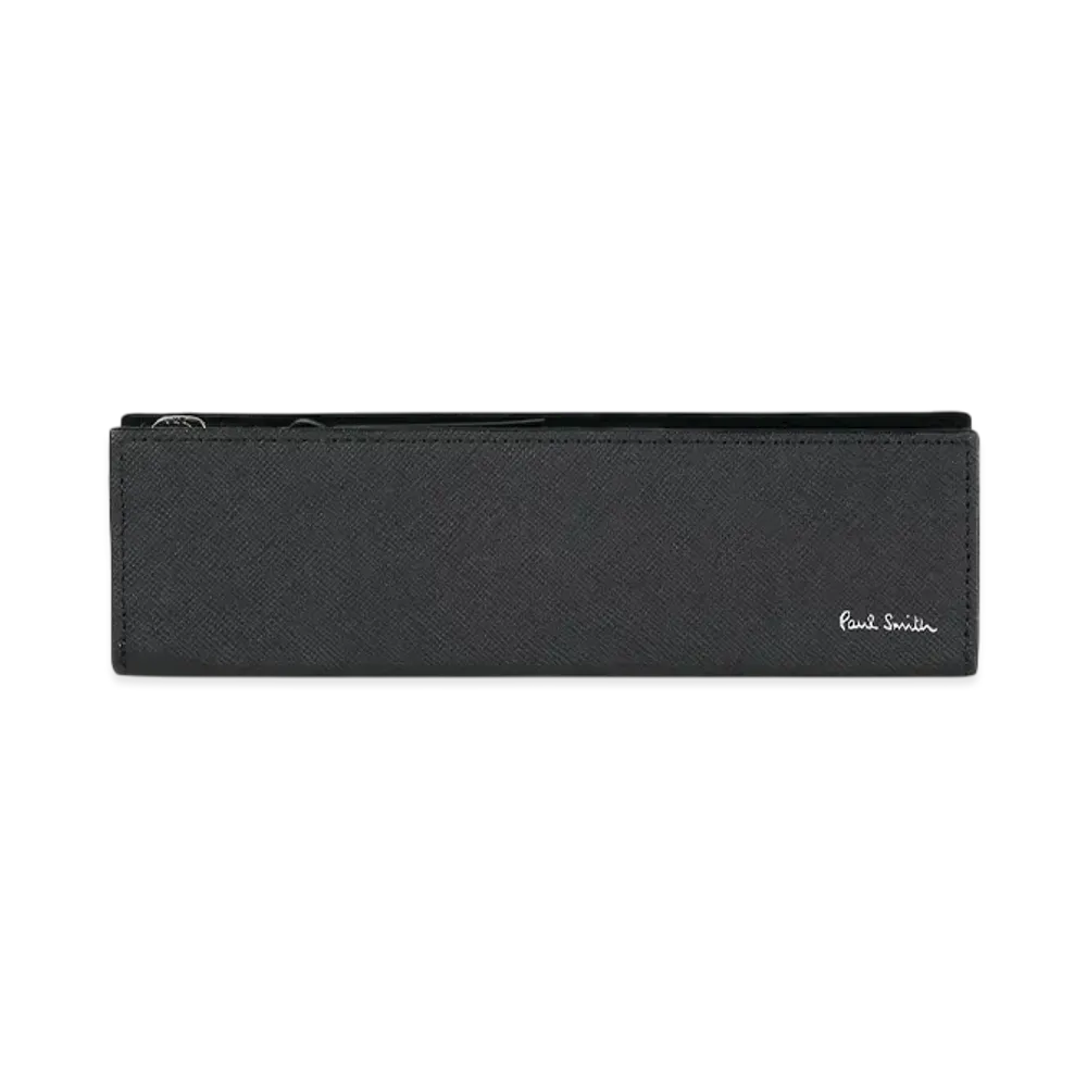 Paul Smith Bright Stripe Puller Pencil Case "Black"