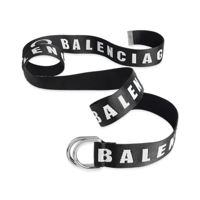 BALENCIAGA D Ring Belt "Black/White"