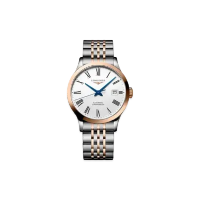Longines Record Collection 38.50 mm "Matte White/Stainless Steel/Rose Gold" L2.820.5.11.7