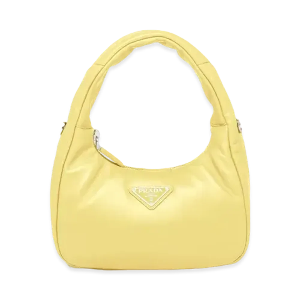PRADA Soft Padded Nappa Leather Mini Bag "Citron Yellow"