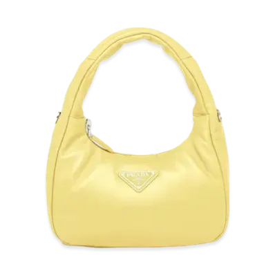 PRADA Soft Padded Nappa Leather Mini Bag "Citron Yellow"