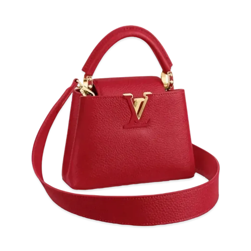 Louis Vuitton Capucines Mini Taurillon Leather "Scarlet"