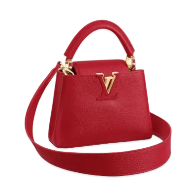 Louis Vuitton Capucines Mini Taurillon Leather "Scarlet"