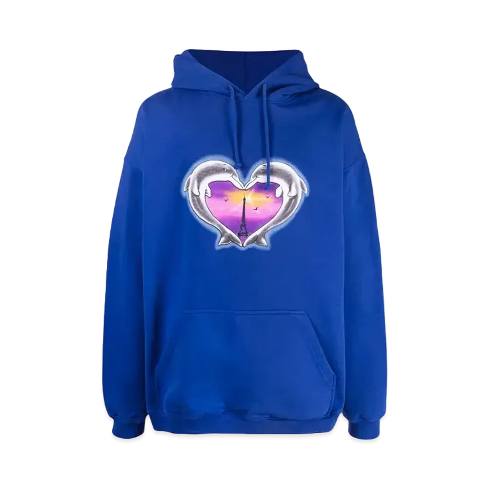 VETEMENTS Dolphins Heart Heart Heart Parker "Blue"