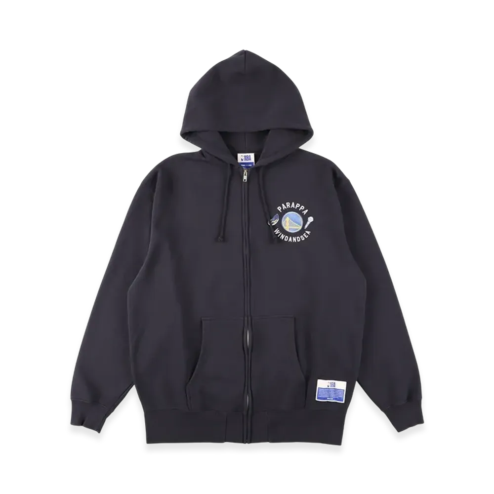 WIND AND SEA x Parappa The Rapper x Warriors Zip-Up Hoodie "Navy"