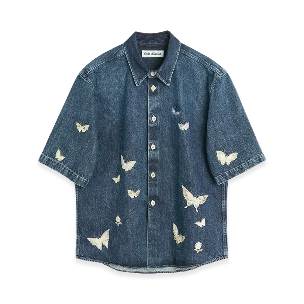 OUR LEGACY Beyond Shirt Shortsleeve "Western Blue Butterfly"