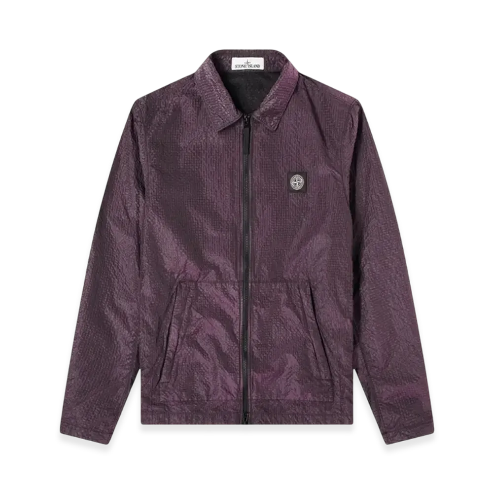 Stone Island 11534 Seersucker Nylon Overshirt - 20FW "Purple"