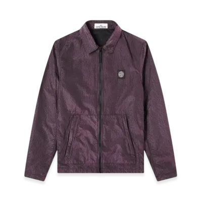 Stone Island 11534 Seersucker Nylon Overshirt - 20FW "Purple"