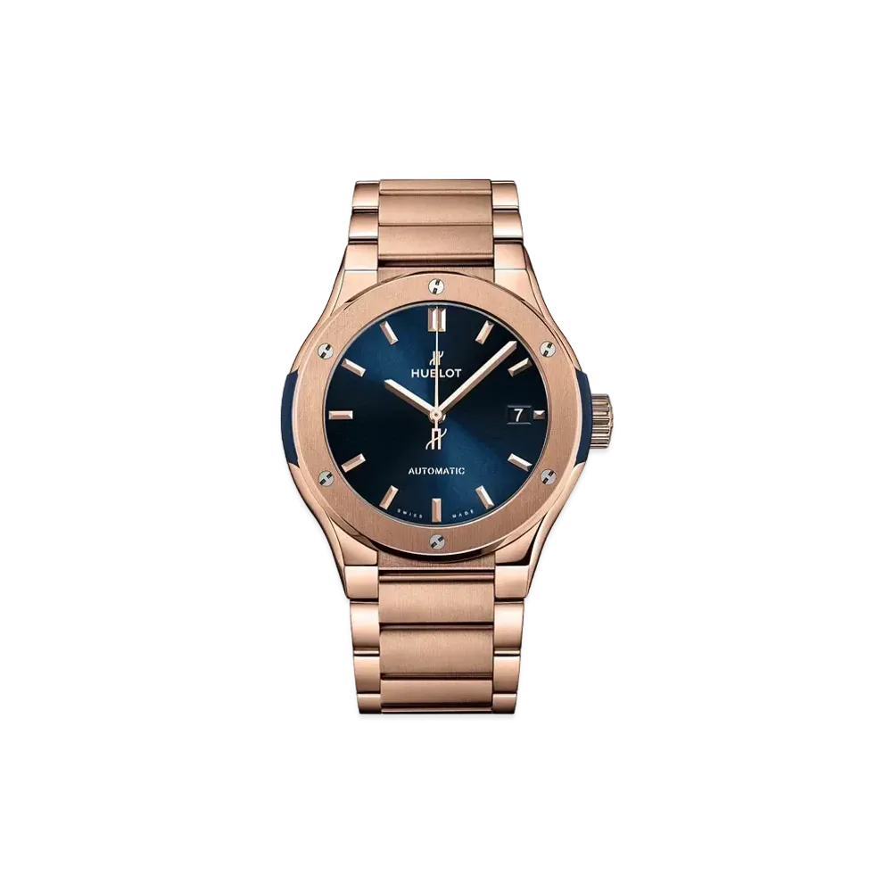 HUBLOT Classic Fusion Blue King Gold Bracelet 45mm