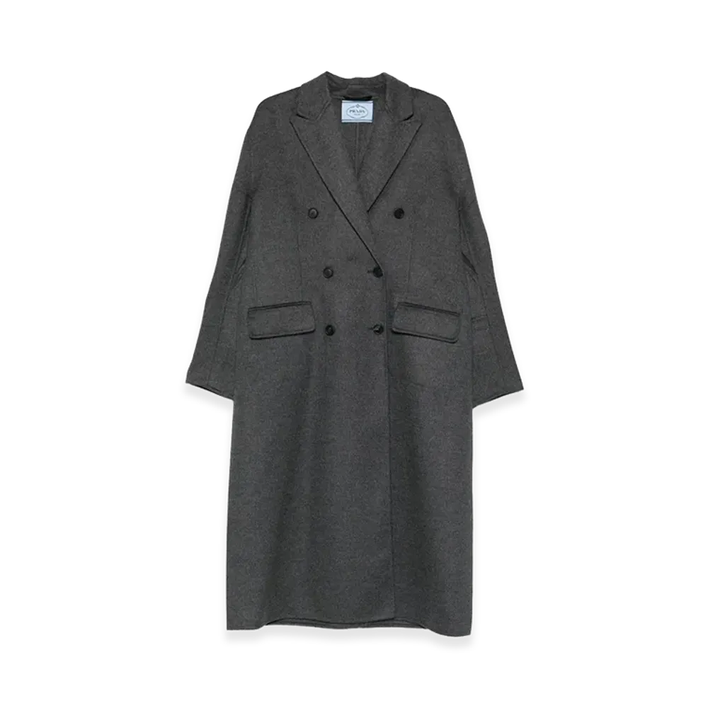 PRADA Women's Wool Blend Coat "Dark Gray"