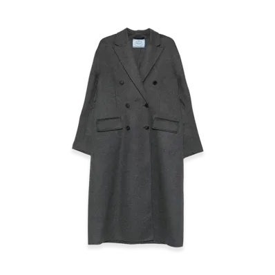 PRADA Women's Wool Blend Coat "Dark Gray"
