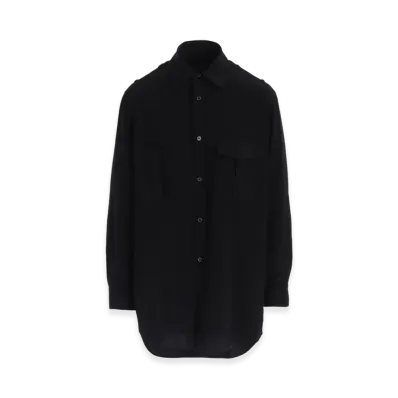 Y's Ta/Pe Crepe De Chine Shoulder Loop Blouse "Black"