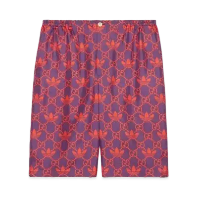 adidas x GUCCI Macro GG Shorts "Purple/Red"