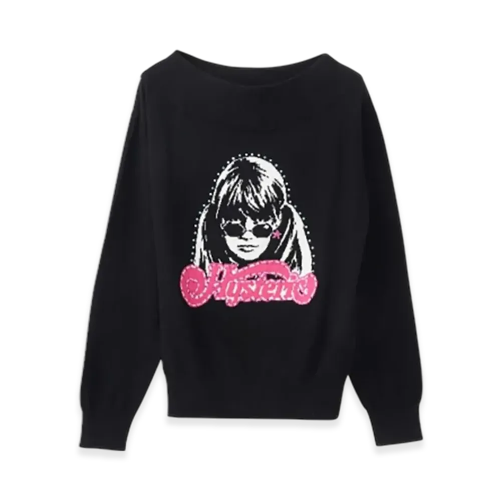 HYSTERIC GLAMOUR Hysteric Service Jacquard Pullover "Black"