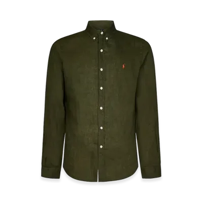 Polo Ralph Lauren Slim-Fit Linen Shirt "Army Green"