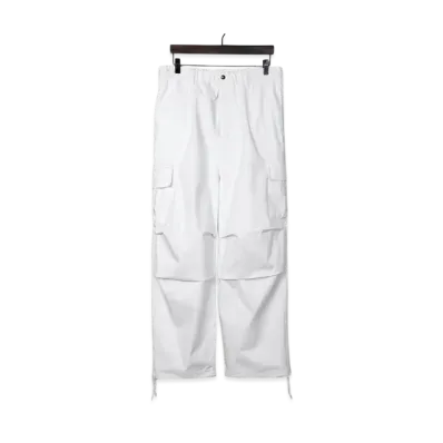 BEN DAVIS Loose Silhouette Colored Snow Pants (With Cargo Pockets) "White"