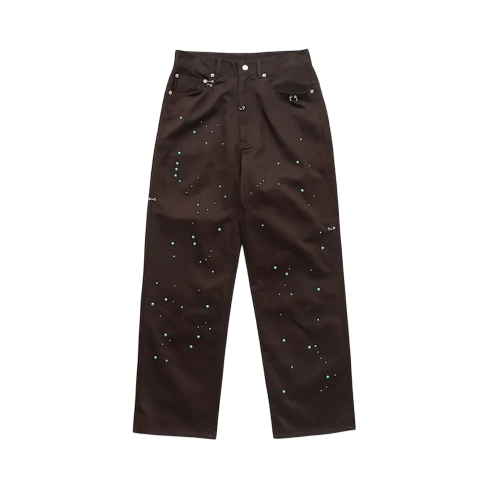 TTT MSW Work Straight Pants W/Pierce "Brown"