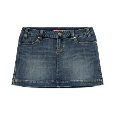 Blackeyepatch B Emblem Denim Mini Skirt "Indigo"
