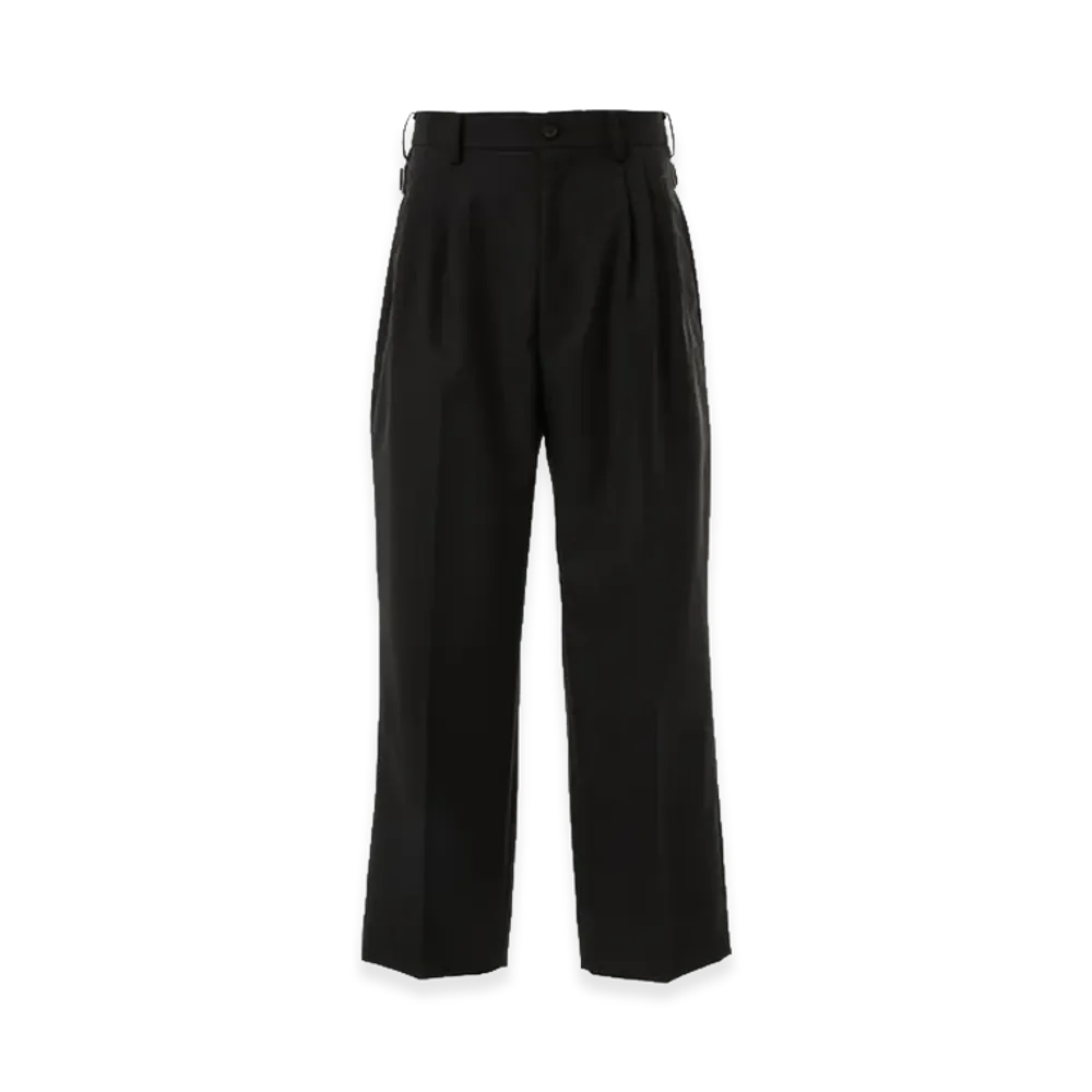 COMME des GARCONS HOMME Wool Serge 2 Tack Pants "Black"