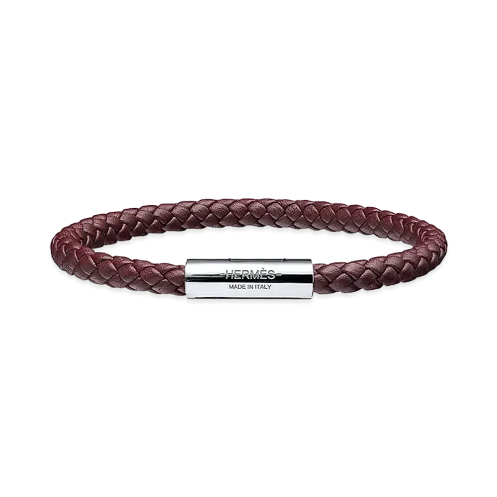 Hermes Goliath Bracelet "Rouge Sellier/Palladium"