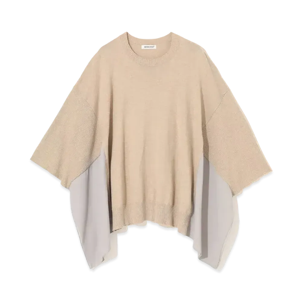 UNDERCOVER Silk Blend Cotton Knit Pullover "Gray Beige"