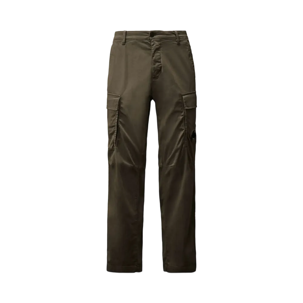 C.P. Company Stretch Sateen Loose Cargo Pants "Smoked Pearl Grey"
