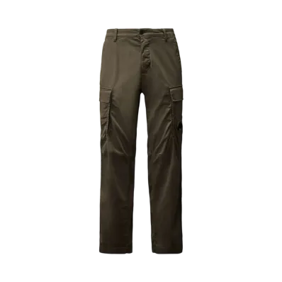 C.P. Company Stretch Sateen Loose Cargo Pants "Smoked Pearl Grey"