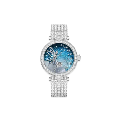 Van Cleef & Arpels Lady Feerie watch "18K White gold/Sapphire/Diamond/Mother-of-pearl"