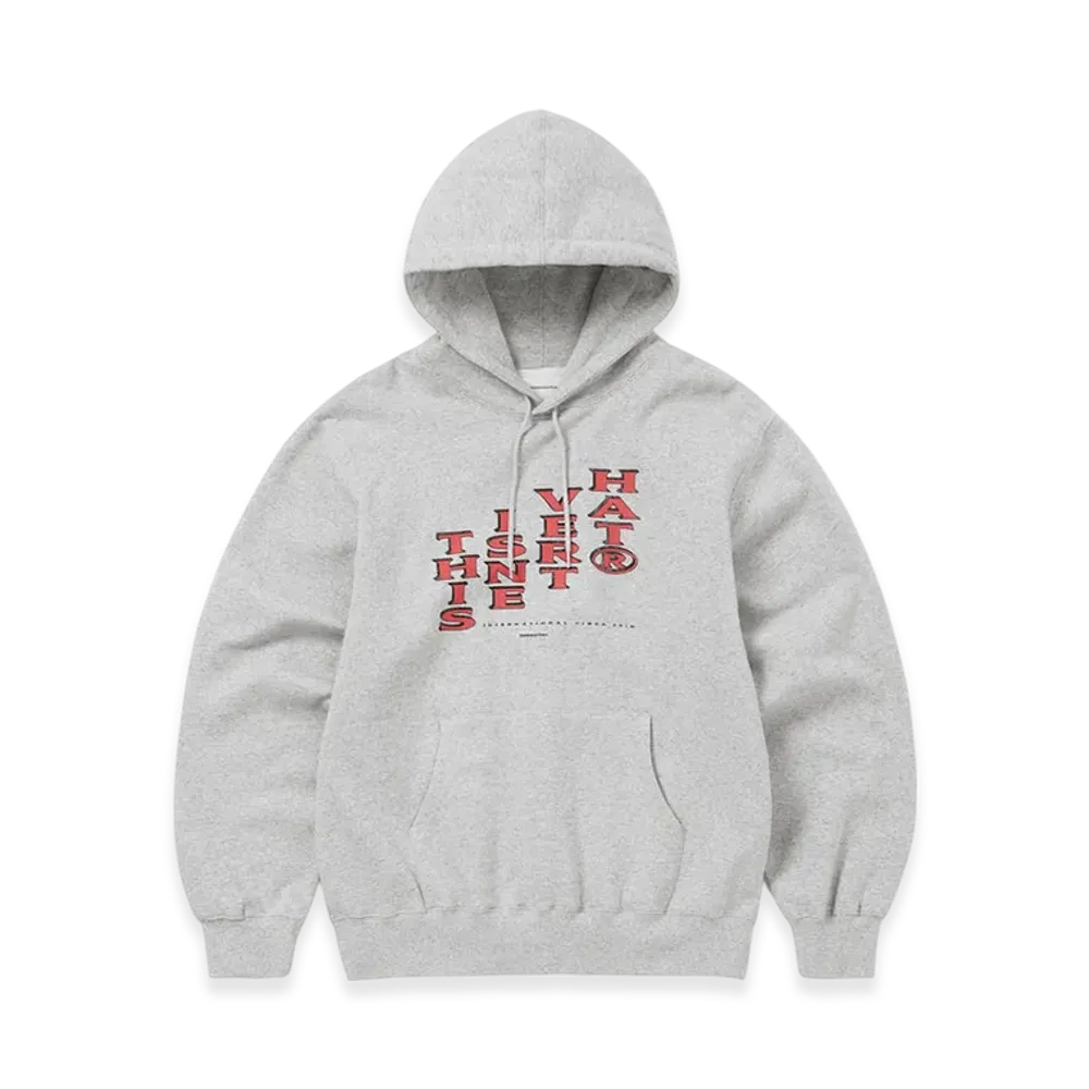 thisisneverthat Vertical Logo Hoodie "Heather Grey"