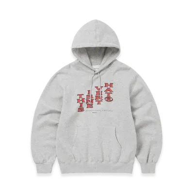 thisisneverthat Vertical Logo Hoodie "Heather Grey"