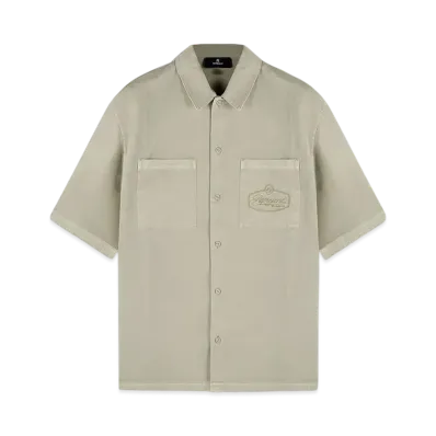 REPRESENT Short Sleeve Cotton Overshirt "Beige"